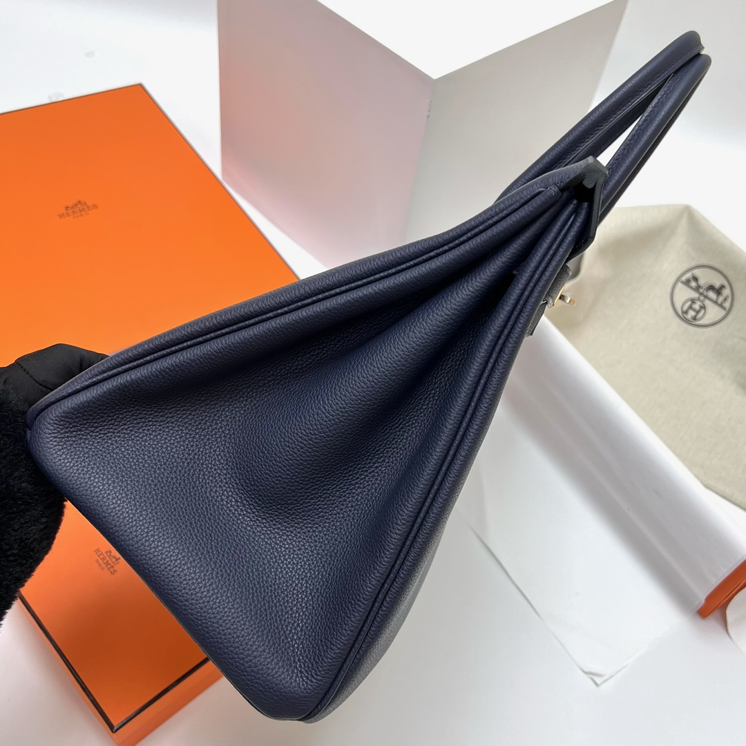 에르메스 버킨백 40 미드나잇블루 금장 토고가죽